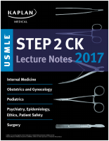 USMLE - Step 2 CK Kaplan Lecture Note 2017.pdf